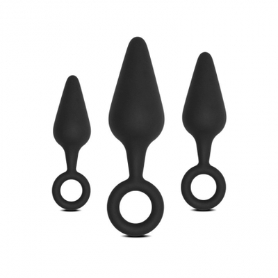 Black and Pink Silicone Anal Toy - HW2012-107